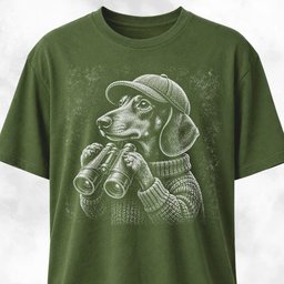 Birdwatching Doxie T Shirt Gift For Dog Lover