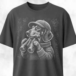 Birdwatching Doxie T Shirt Gift For Dog Lover