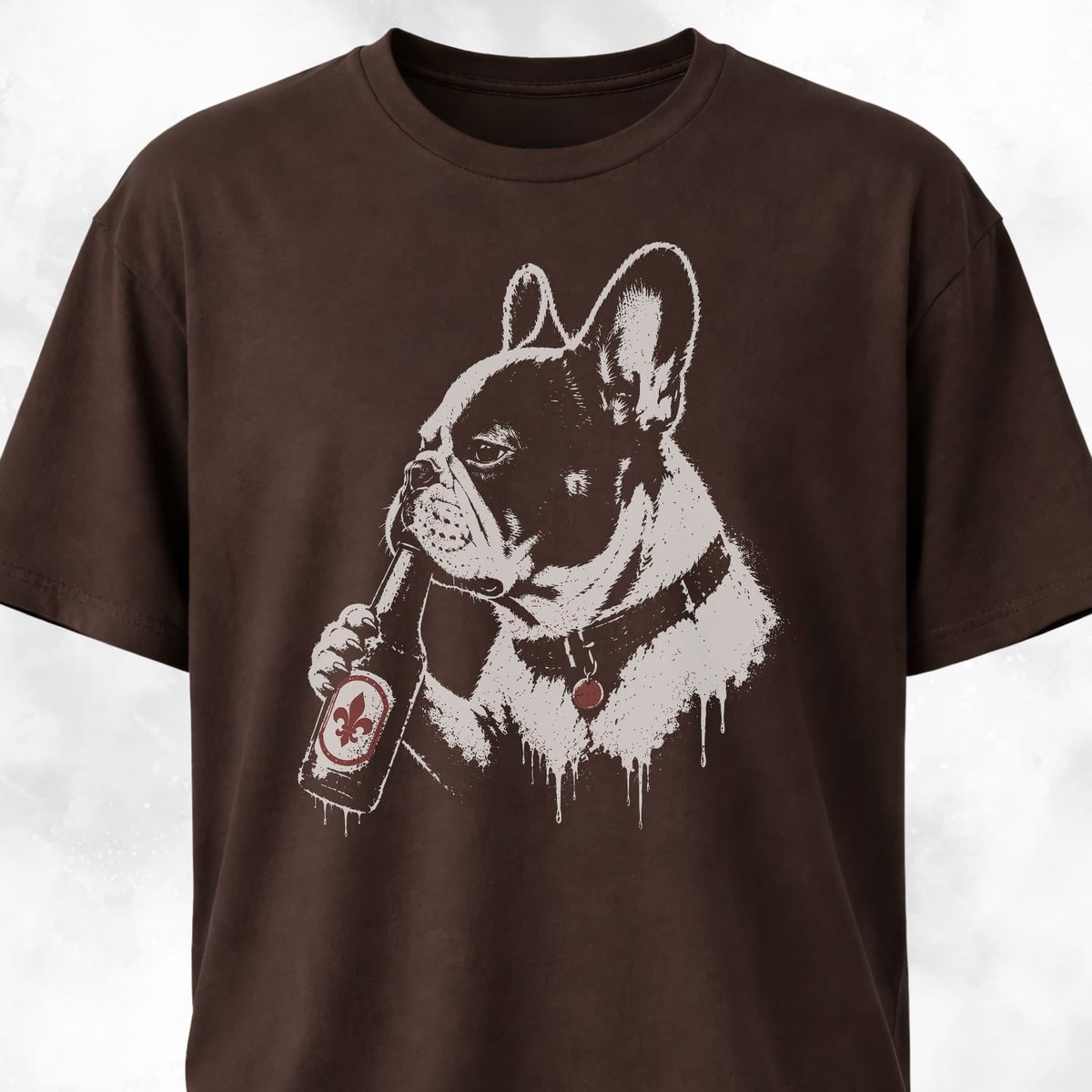 Beer Bottle French Bulldog T Shirt Gift For Dog Lover