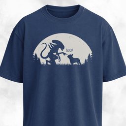 Alien Xenomorph Booping Frenchie T Shirt Gift For Dog Lover