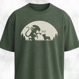 Alien Xenomorph Booping Frenchie T Shirt Gift For Dog Lover