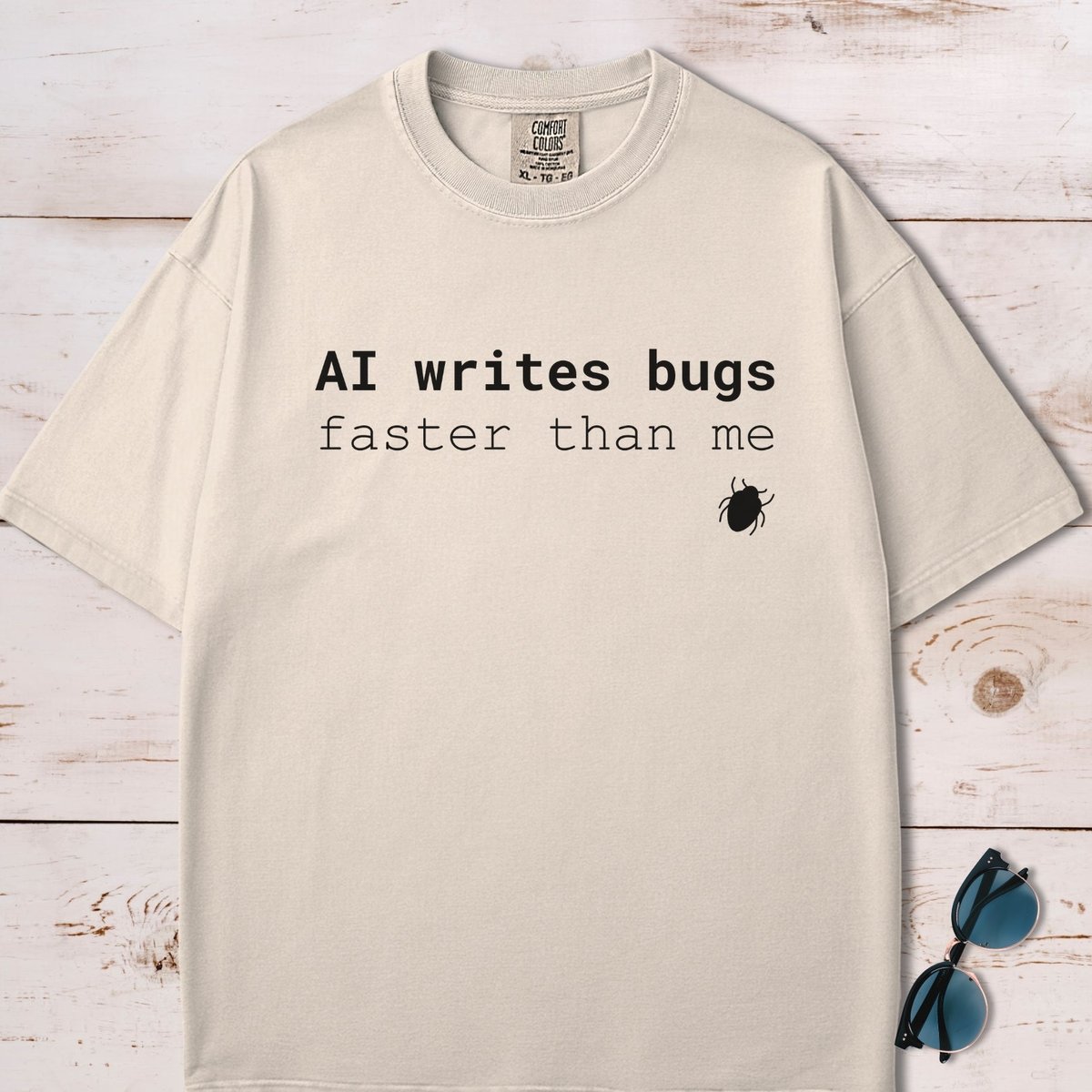AI Writes Bugs T Shirt Gift For Dog Lover