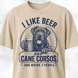 Beer And Cane Corso T Shirt Gift For Dog Lover