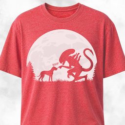 Alien Xenomorph Booping Great Dane T Shirt Gift For Dog Lover