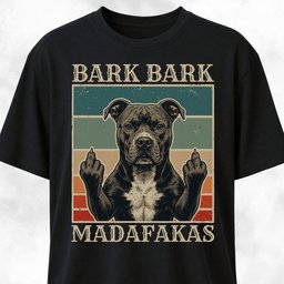Bark Bark Madafakas Pitbull T Shirt Gift For Dog Lover
