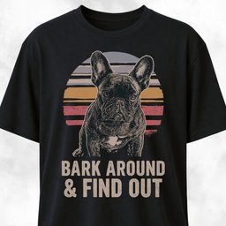 Bark Around And Find Out Frenchie T Shirt Gift For Dog Lover