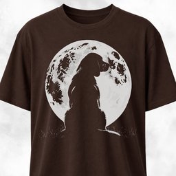 Beagle On A Full Moon T Shirt Gift For Dog Lover