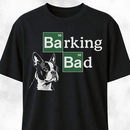 Barking Bad Boston Terrier Logo Parody T Shirt Gift For Dog Lover