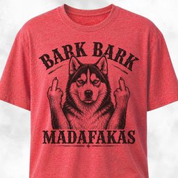 Bark Bark Madafakas Husky B And W T Shirt Gift For Dog Lover