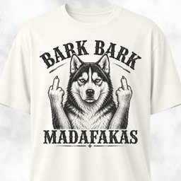 Bark Bark Madafakas Husky B And W T Shirt Gift For Dog Lover