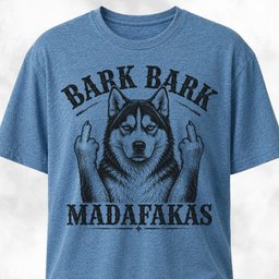 Bark Bark Madafakas Husky B And W T Shirt Gift For Dog Lover