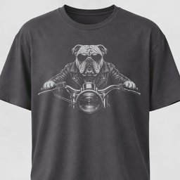 Biker Bulldog T Shirt Gift For Dog Lover
