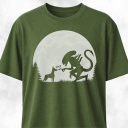 Alien Xenomorph Booping Doberman T Shirt Gift For Dog Lover