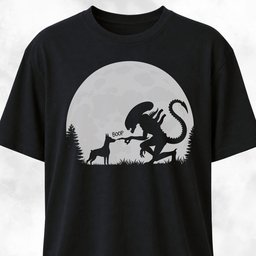 Alien Xenomorph Booping Doberman T Shirt Gift For Dog Lover