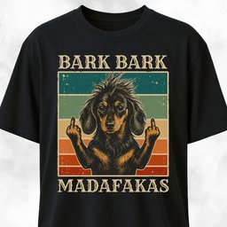 Bark Bark Madafakas Mohawk Doxie T Shirt Gift For Dog Lover