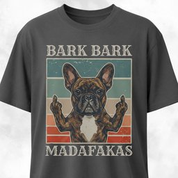 Bark Bark Madafakas Brindle Frenchie T Shirt Gift For Dog Lover