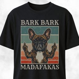 Bark Bark Madafakas Brindle Frenchie T Shirt Gift For Dog Lover