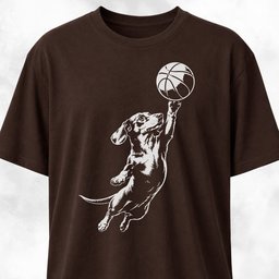 Basketball Doxie T Shirt Gift For Dog Lover