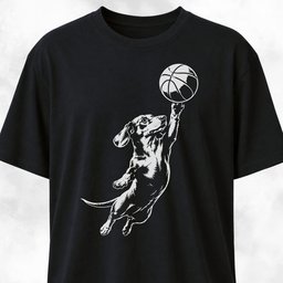 Basketball Doxie T Shirt Gift For Dog Lover