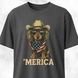 250 USA Anniversary Doxie T Shirt Gift For Dog Lover