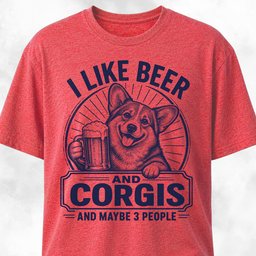 Beer And Corgis T Shirt Gift For Dog Lover