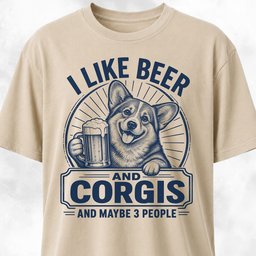 Beer And Corgis T Shirt Gift For Dog Lover