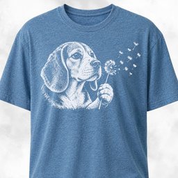 Beagle Blowing Dandelion T Shirt Gift For Dog Lover