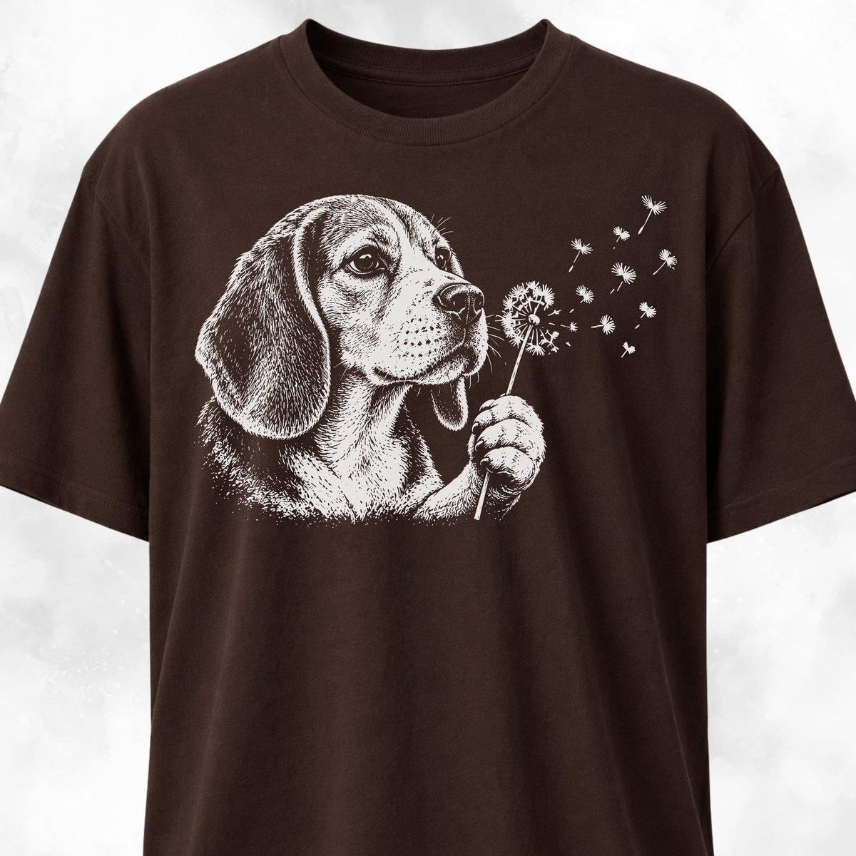 Beagle Blowing Dandelion T Shirt Gift For Dog Lover