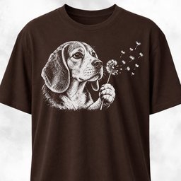 Beagle Blowing Dandelion T Shirt Gift For Dog Lover