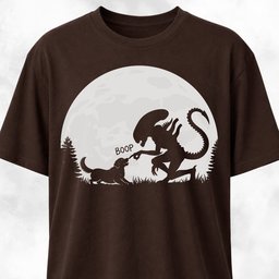 Alien Xenomorph Booping Goldie T Shirt Gift For Dog Lover