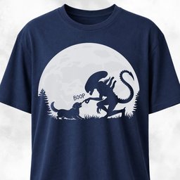 Alien Xenomorph Booping Goldie T Shirt Gift For Dog Lover