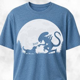 Alien Xenomorph Booping Goldie T Shirt Gift For Dog Lover