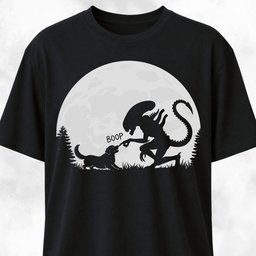 Alien Xenomorph Booping Goldie T Shirt Gift For Dog Lover