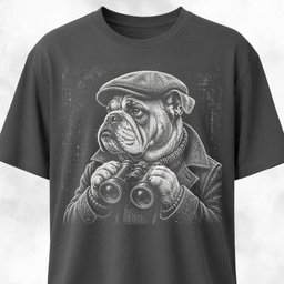 Birdwatching Bulldog T Shirt Gift For Dog Lover