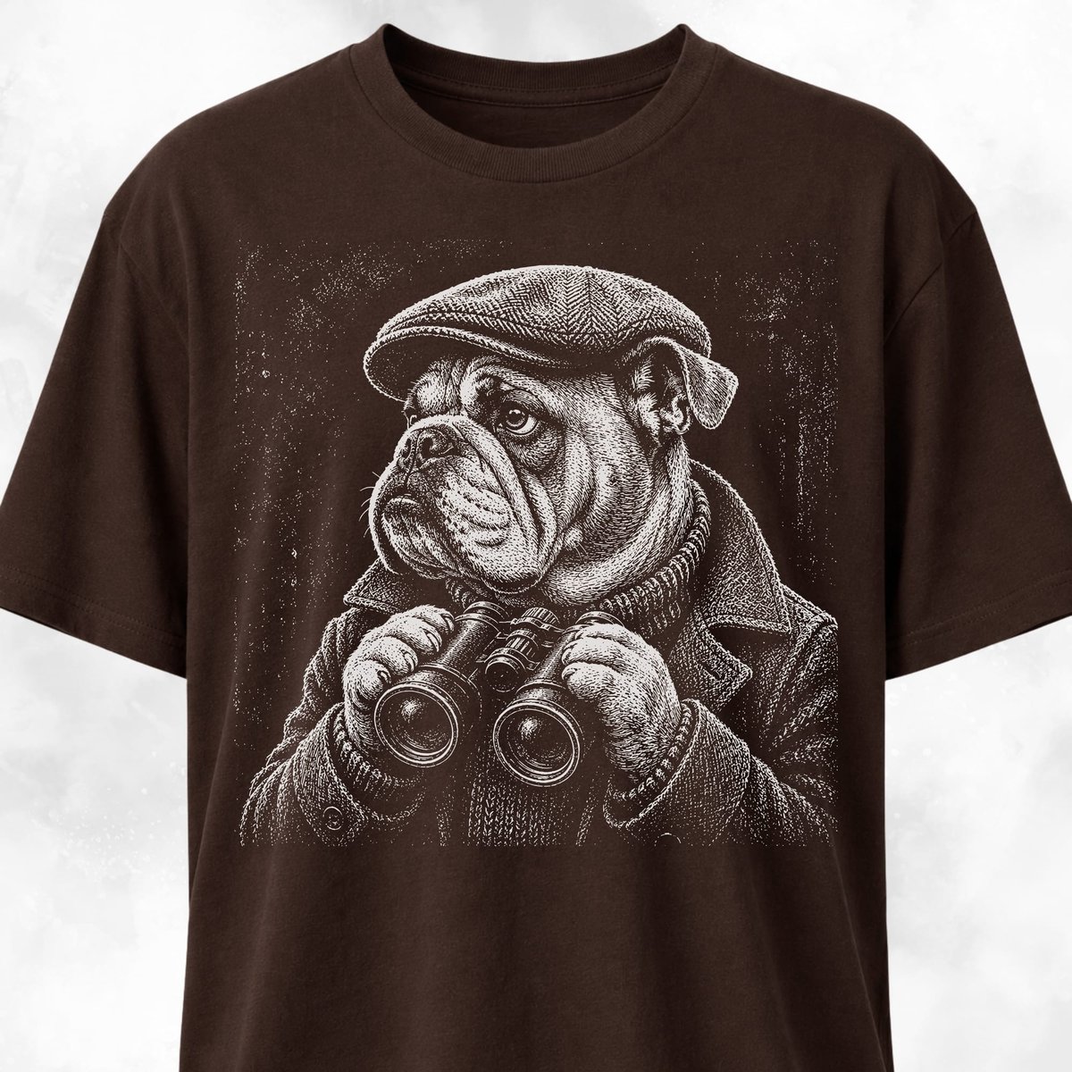 Birdwatching Bulldog T Shirt Gift For Dog Lover
