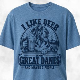 Beer And Great Danes T Shirt Gift For Dog Lover