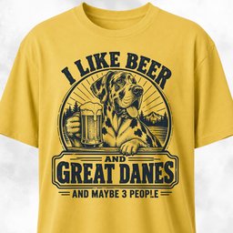 Beer And Great Danes T Shirt Gift For Dog Lover