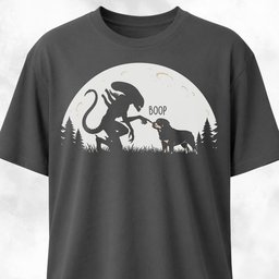 Alien Xenomorph Booping Rottweiler T Shirt Gift For Dog Lover