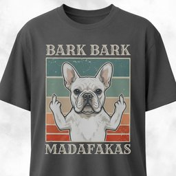 Bark Bark Madafakas White Frenchie T Shirt Gift For Dog Lover