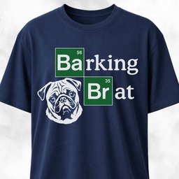 Barking Brat Pug Logo Parody T Shirt Gift For Dog Lover