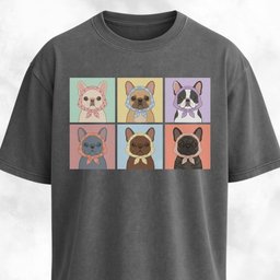 Babushka Frenchies Collage T Shirt Gift For Dog Lover
