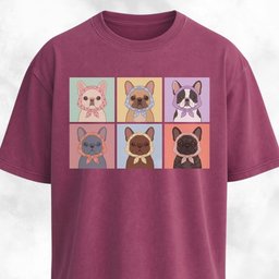 Babushka Frenchies Collage T Shirt Gift For Dog Lover