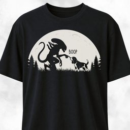Alien Xenomorph Booping A Beagle T Shirt Gift For Dog Lover