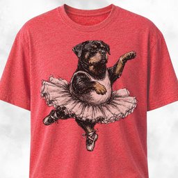 Ballerina Rottweiler T Shirt Gift For Dog Lover