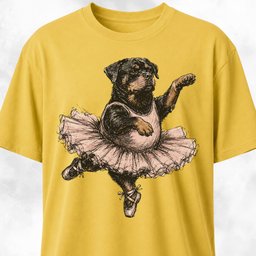 Ballerina Rottweiler T Shirt Gift For Dog Lover