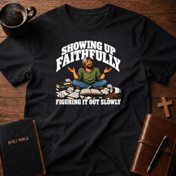 Showing Up T Shirt Gift For Christian
