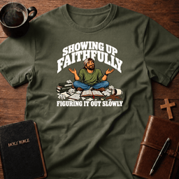 Showing Up T Shirt Gift For Christian
