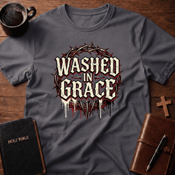 Washed In T Shirt Gift For Christian