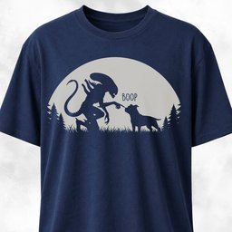 Alien Xenomorph Booping Pittie T Shirt Gift For Dog Lover