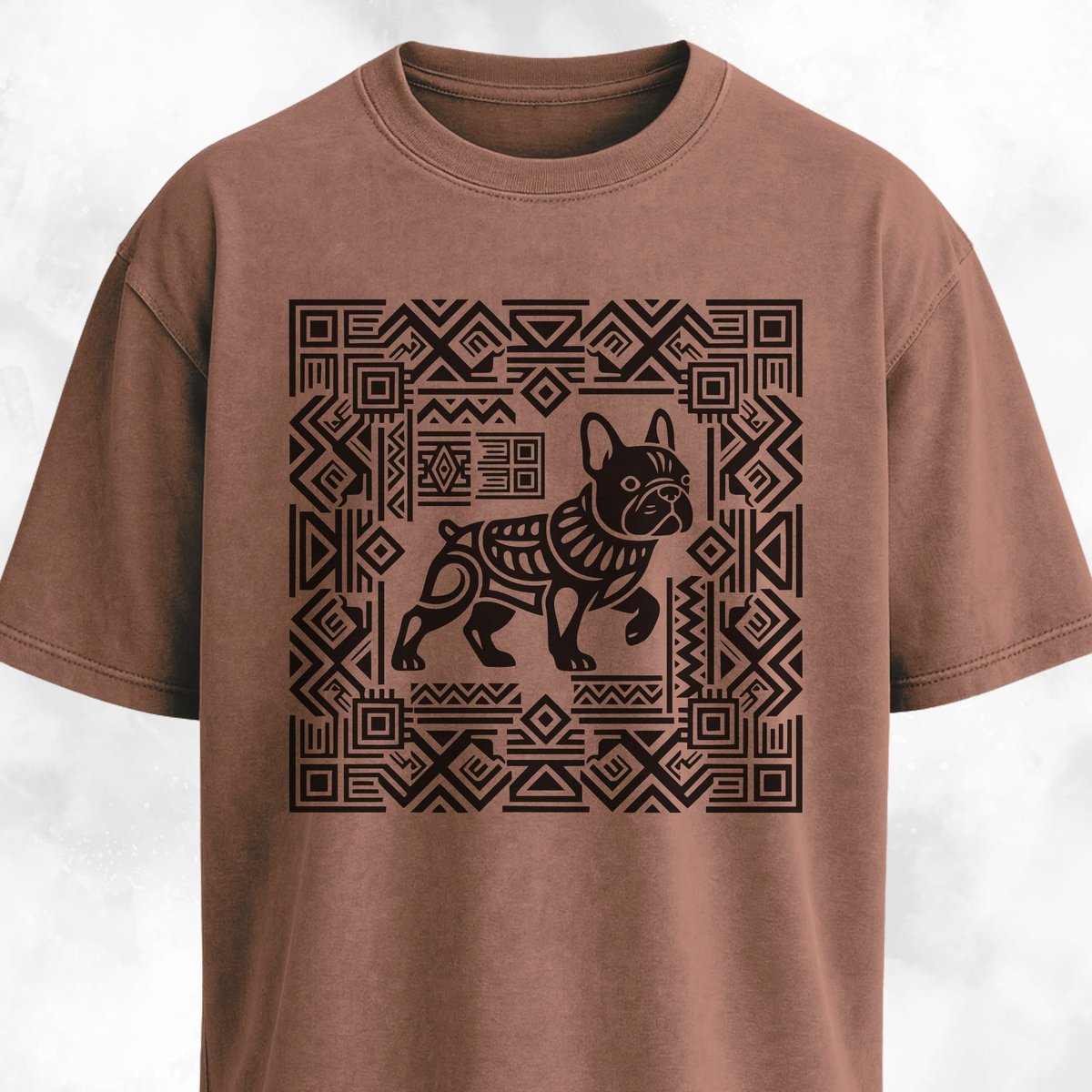 Aztec Art French Bulldog T Shirt Gift For Dog Lover
